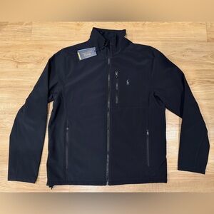 Polo Ralph Lauren Men’s Soft Shell Full-Zip Stitched Pony Jacket Black NWT M - L